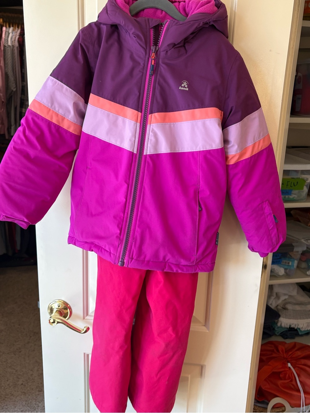 Size 6 Girls Kamik & Reima ski set up